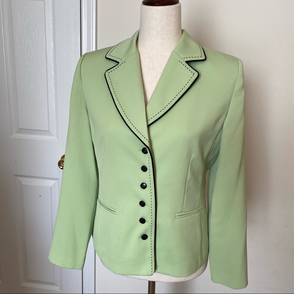 (Size 8P) Plaza South Petite Mint Blazer
